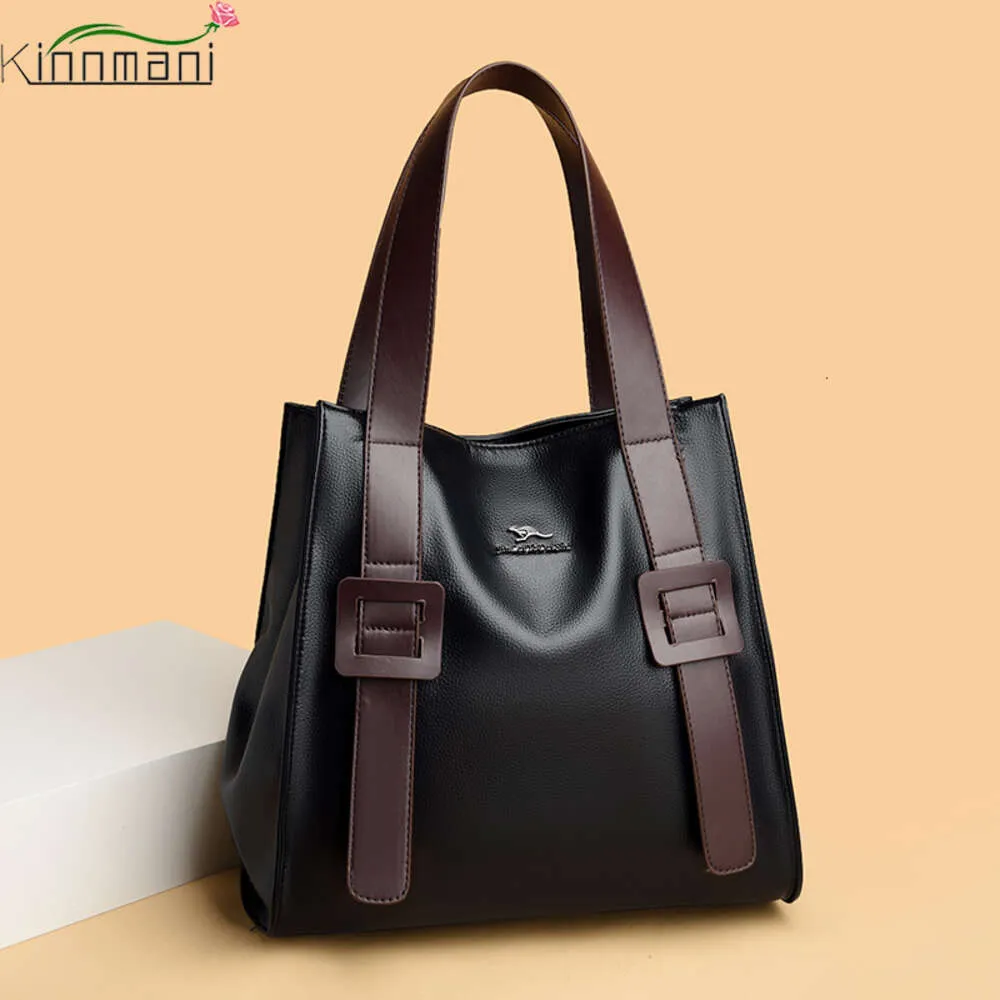 Duża pojemność skórzana torba na ramię dla kobiet 2021 Modna stała kolorowa torba luksusowe torebki designerskie torby