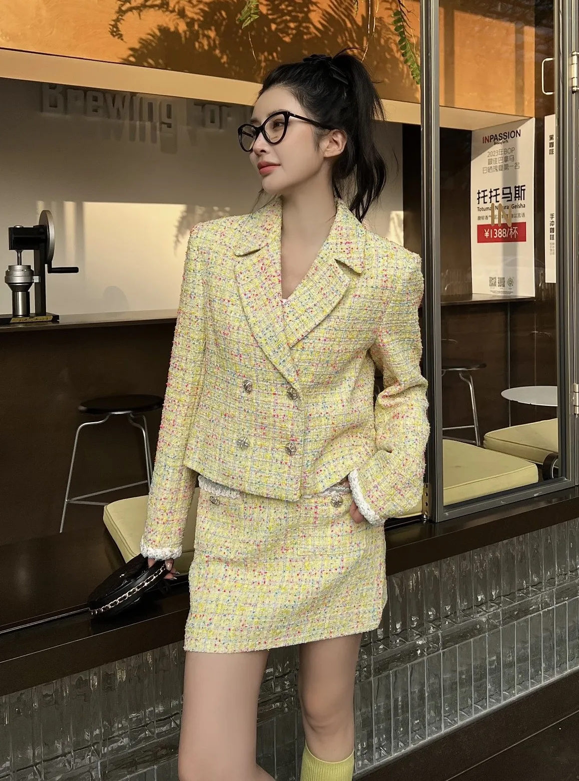 Chan 2024 CCC Womens Clothes Two Piece Set Women Designer Jacket Kvinnor Jackor Kvinnor Designer Fashion Tweed Suit Tweed Jacket Kort kjol Två bit Leisure Suit Present