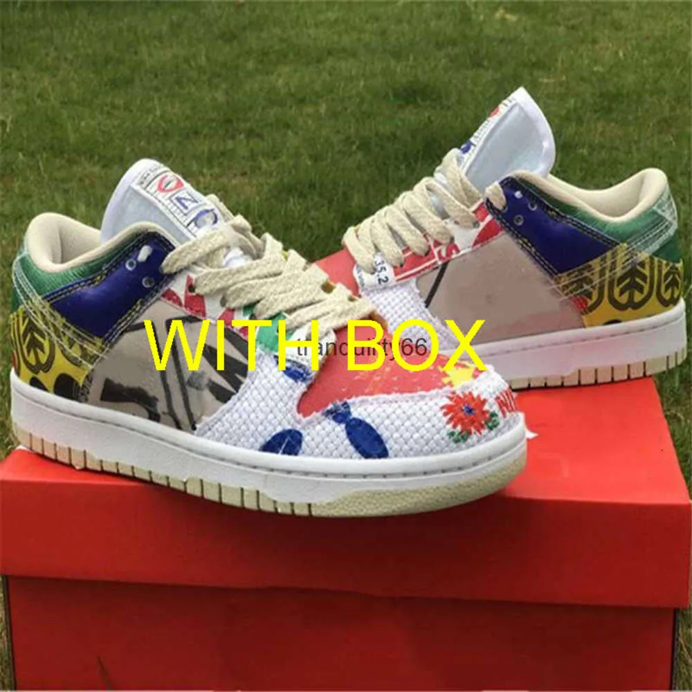 AVEC BOÎTE 2024 Chaussures de basket-ball Baskets de sport Low City Market Hommes en plein air Casual Femmes Taille multicolore Eu36-46 DHGATE