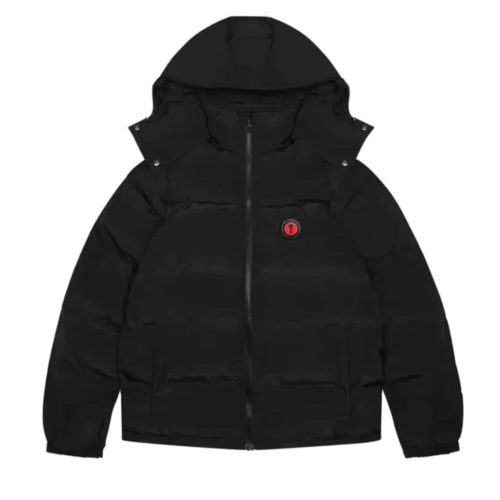 2024 Men's Winter Warm Trapstar London Hoodie Detachable Hooded Down Jacket Black Red Embroidered Letter Coat classic