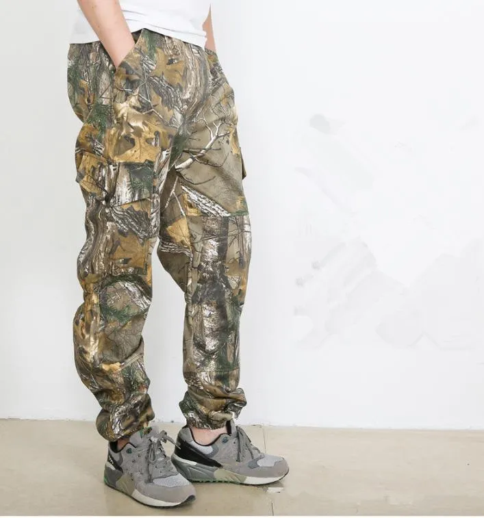 Pantalones De Camuflaje Para Hombres Hojas Marchitas Ramas De Pino