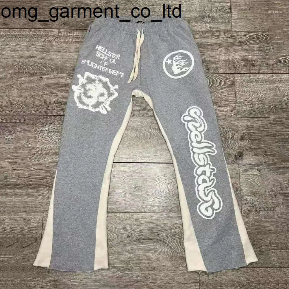 Nouveaux pantalons pour hommes Y2K Vintage hommes Streetwear gris Baggy Hell Star Cargo pantalons de survêtement Joggers Hellstar Flare pantalons de survêtement empilés vêtements