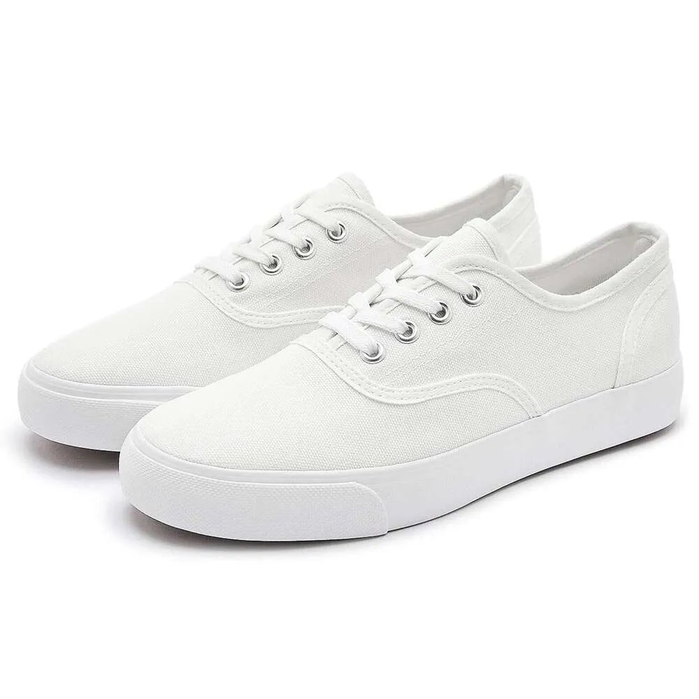 Canvas Top Fashionable Women's Low Sports Tennis Shoes, Lace Up Casual Shoes 467 93523