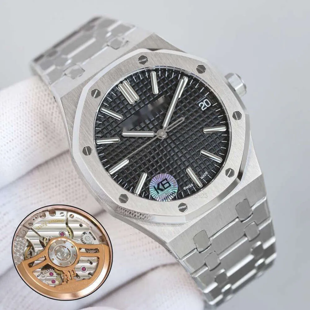 Titta på APS Womens Luxury DiamondenCrousted Watch Designer Mens AP Auto Wristwatch Menwatch med Box Saio Högkvalitativ Swiss Mechanical Movement Uhr Back T 5ezybkt5