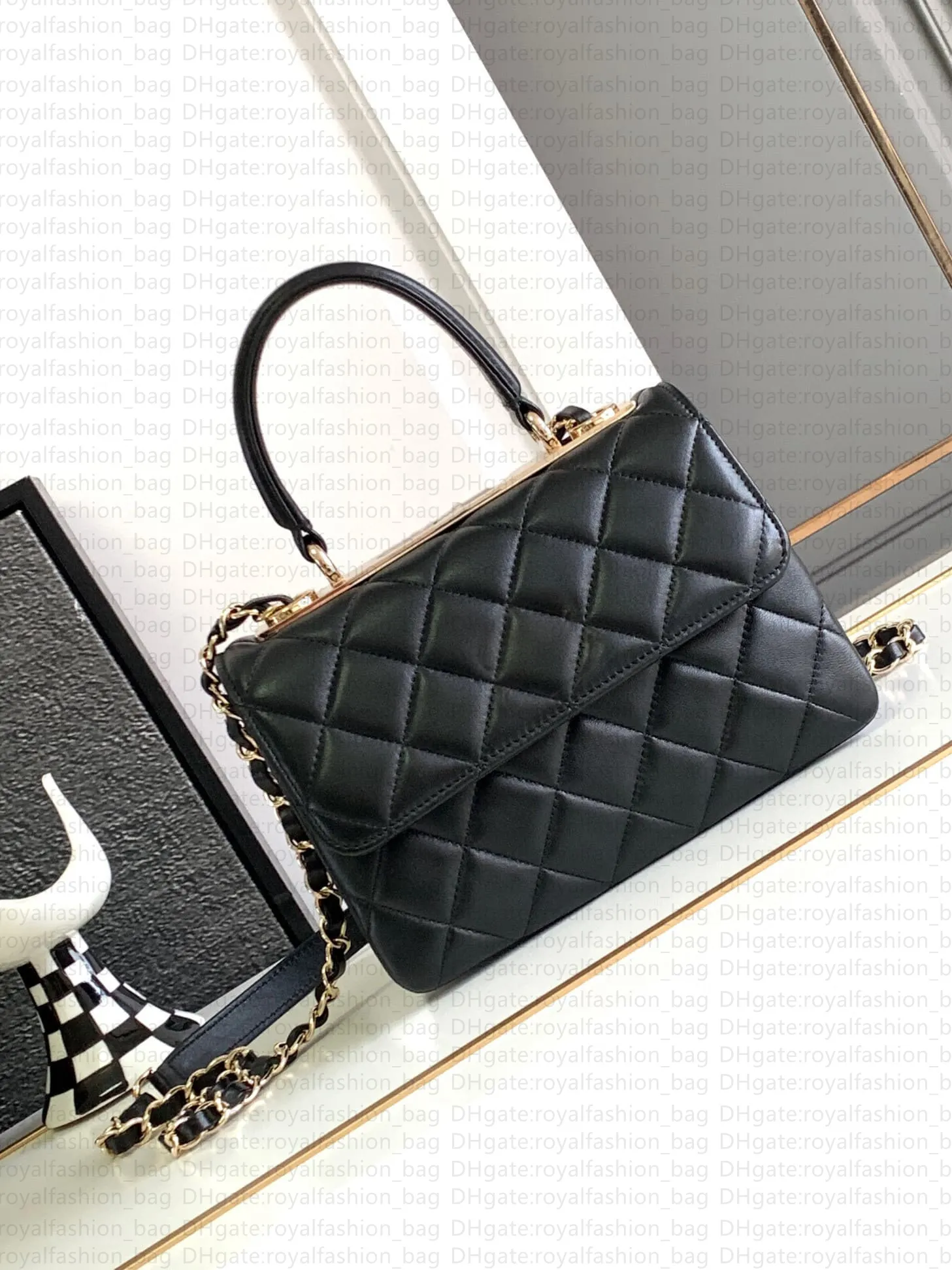 Top class women flap bag luxury crossbody bag diamond patterned genuine leather sheepskin chain diagonal shoulder bag