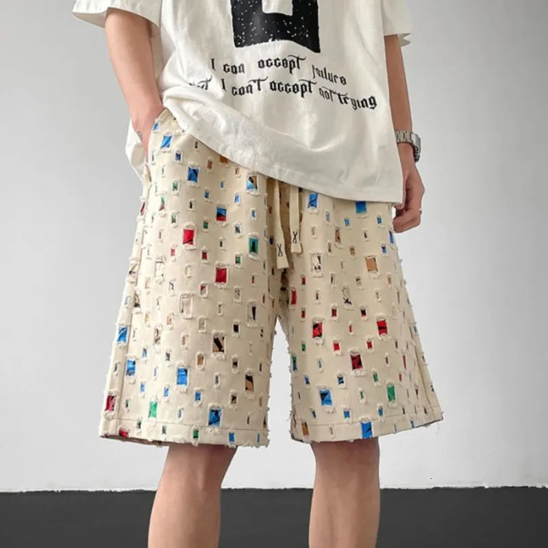 Summer Casual Shorts Mens Street Clothing Hip-Hop Loose Straight Shorts Running Trend Shorts Beach Shorts Y2K Mens Pants 240223