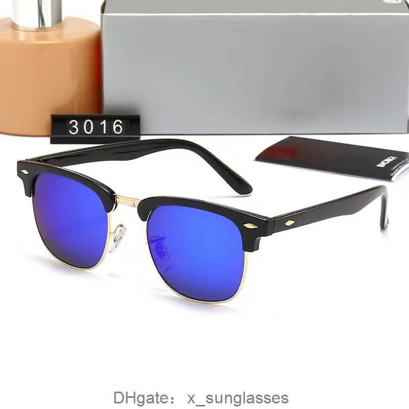 Klasyczna marka Wayfarer Luksusowe kwadratowe okulary przeciwsłoneczne Mężczyznę octanową ramę z Ray Baa Czarne soczewki Słońce dla kobiet Uv400 Raybans Box 3016 40LO