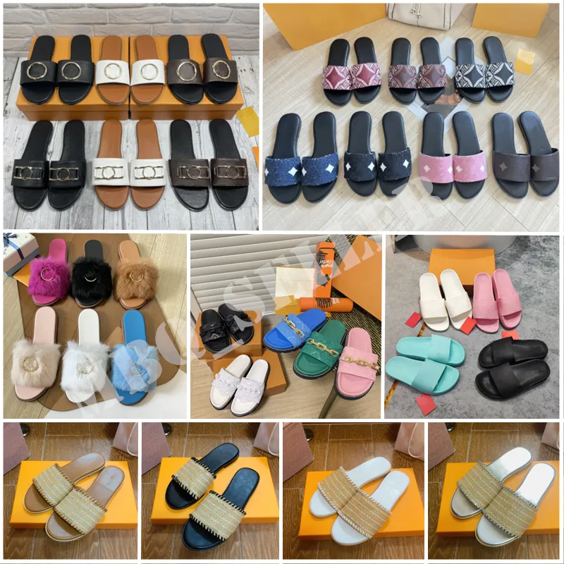 Frauen Designer Hausschuhe Gummi Sandale Flache Slipper Mode Strand Hausschuhe Dame Sandalen Designer Schuhe Luxus Slide Größe 35-43