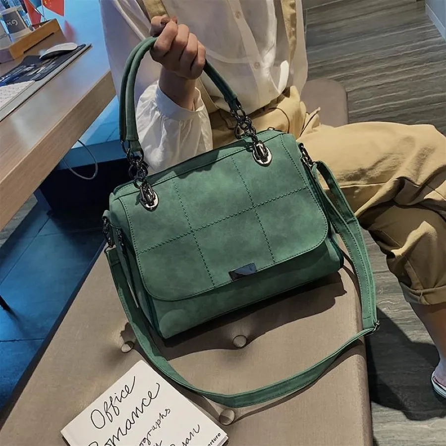 Borsa da donna Scrub Borse a tracolla femminili Borsa a tracolla da donna in pelle PU verde matcha di grande capacità per borse a mano da viaggio167T