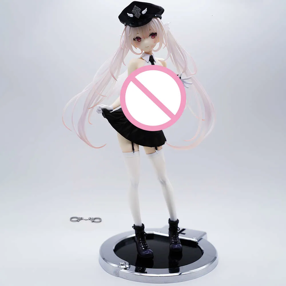 Anime mangá anjo polícia elle rosa charme 1/6 rurudo naoko saito dezoito anime japonês pvc figura de ação brinquedo jogo colecionável modelo boneca