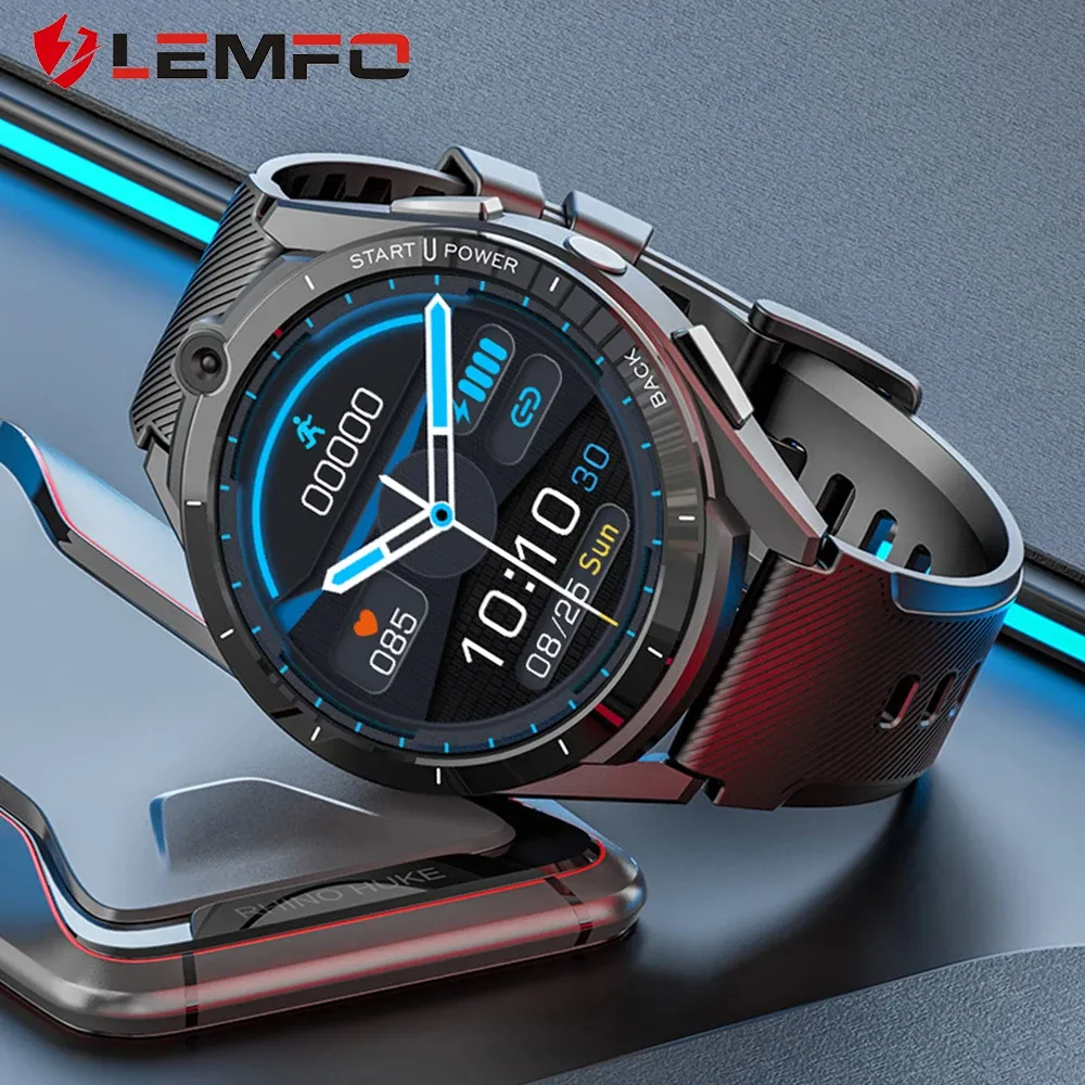 Watches Lemfo Lem16 Smart Watch Men 4G Signal Android 11 WiFi Bluetooth Connection Media Player Heart Rame 6G RAM 128G ROM