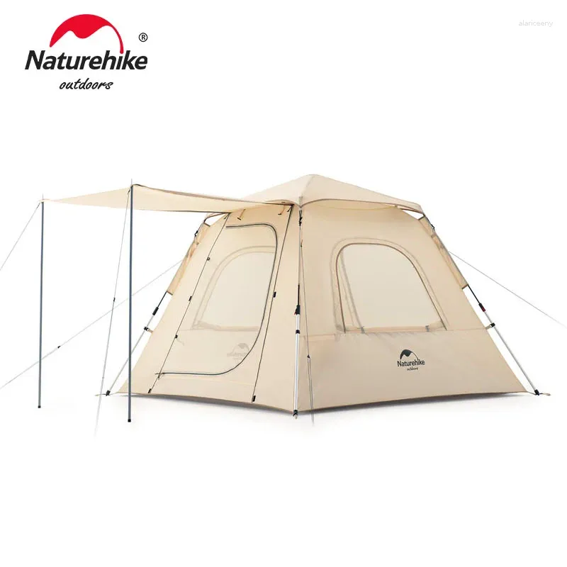 Tende e rifugi Tenda automatica Naturehike Ango 3-4 persone da viaggio Tessuto in poliestere 210T Installazione rapida Campeggio per famiglie NH21ZP010