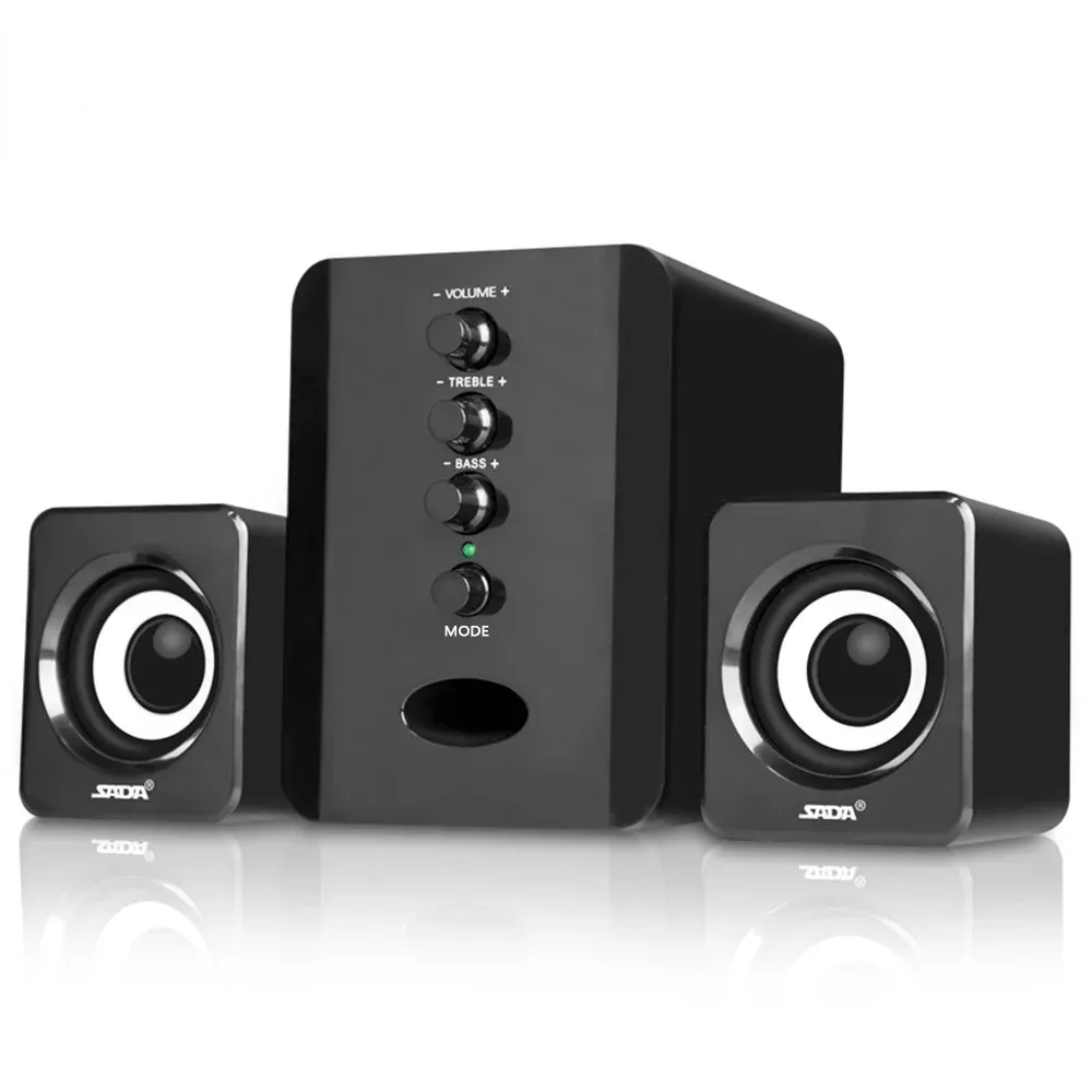 Högtalare Moonbiffy Universal 3D Full Range PC -högtalare Stereo Sound Bar Subwoofer BASS DJ Musik Dator USB -högtalare för bärbar dator Telefon -TV