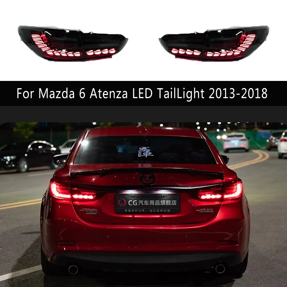 Estilo do carro conjunto de luz traseira freio reverso estacionamento luzes running para mazda 6 atenza led lanterna traseira 13-18 streamer sinal volta peças de automóvel