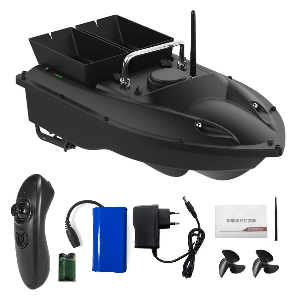 Combo Wireless Remote Control Fishing Bait Boat Single/Double Bait1,5 kg kapacitet 500 m räckvidd Fiskmatare Fish Finder Device 2023