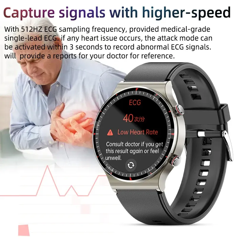 Heart Rate Fda Approved Smart Watch Blood Pressure Yhe Bp Doctor