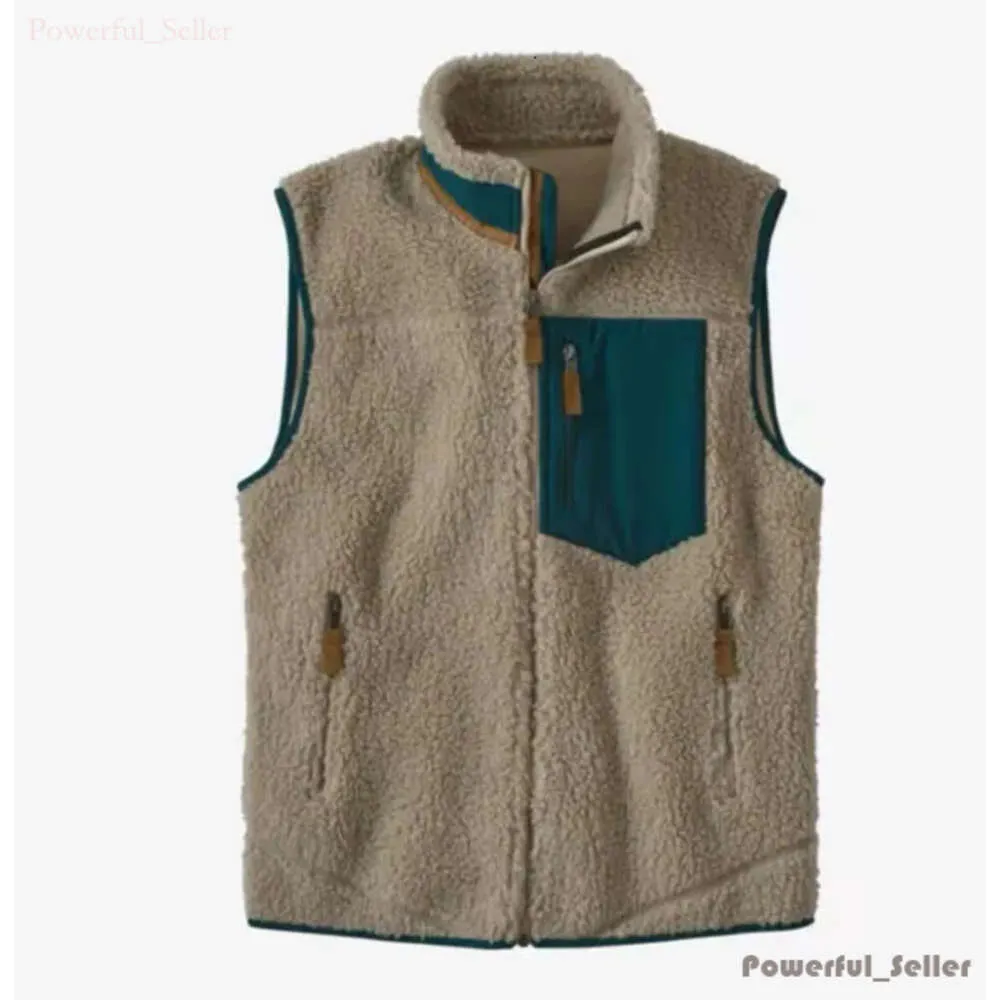 Designer Mens Veste épaisse Veste Giacca (acheter deux vestes obtenir un chapeau en feutre) chaud vers le bas classique rétro automne hiver couple modèles agneau cachemire gilet polaire manteau rétro 9507