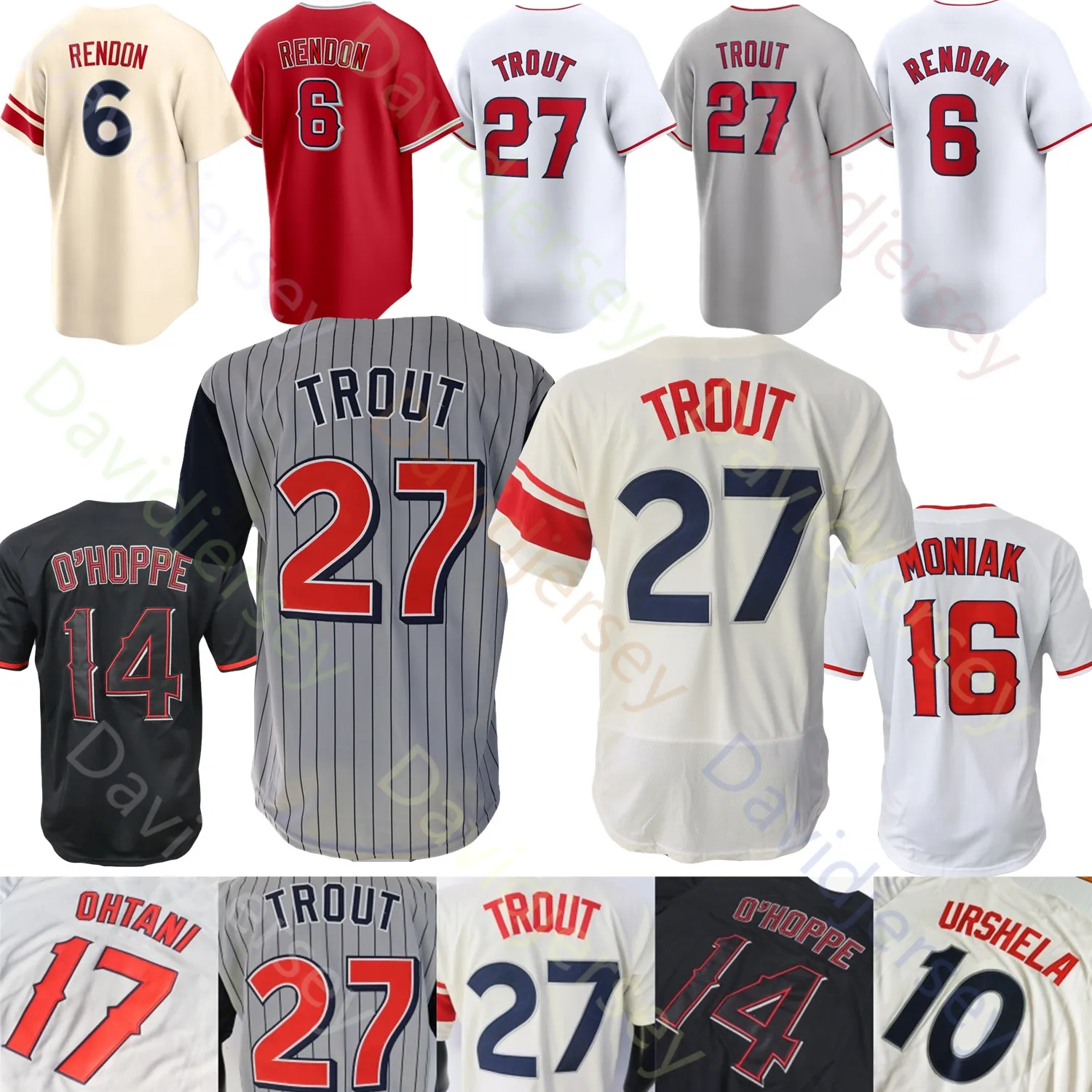 Koszulka baseballowa Mike Trout Nolan Schanuel Anthony Rendon Jo Adell Jared Walsh Logan O'Hoppe Taylor Ward Moniak Aaron Hicks Soto Jordyn Adams Canning Jackson