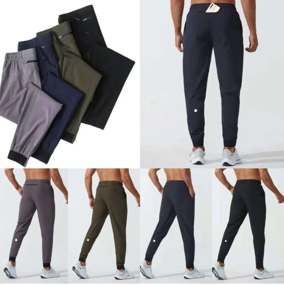 Lu Womens ll Mens Jogger Long Pants Sport Yoga Outfitクイックドライドローストリングジムポケットスウェットパンツズボンカジュアルエラスティックウエストフィットネスあらゆる種類のファッションNew124