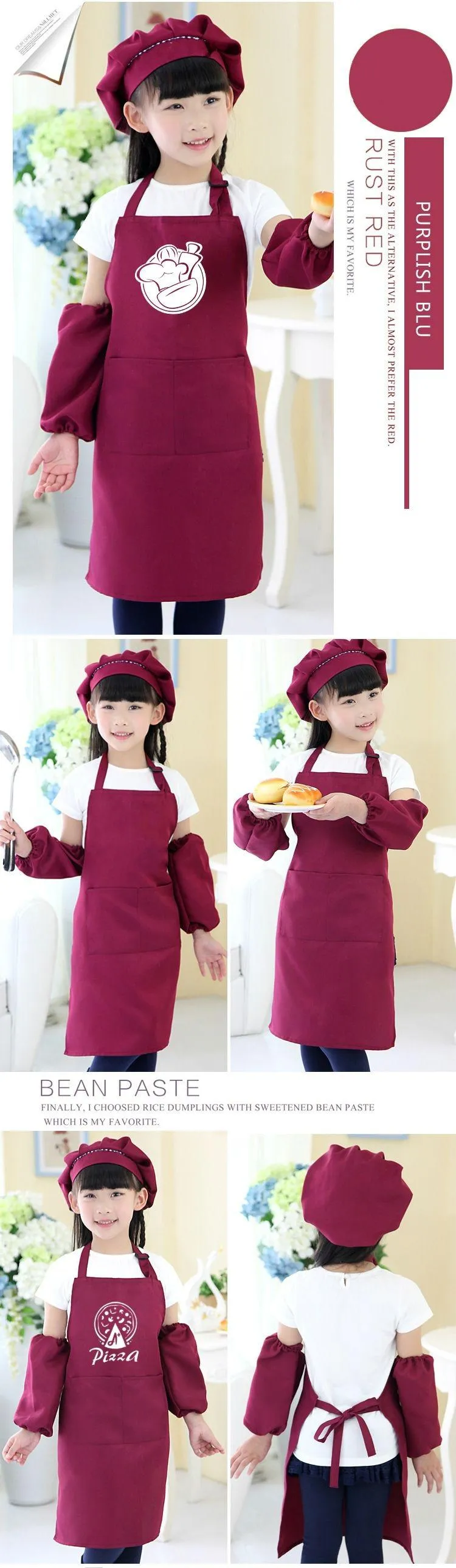 Kids Aprons Pocket Craft Cooking Baking Art Painting Kids Kitchen Dining Bib Children Aprons Kids Aprons A-0380