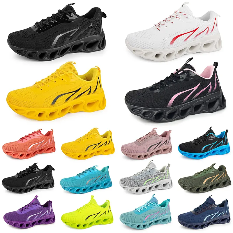 hommes femmes chaussures de course entraîneur de mode triple noir blanc rouge jaune violet vert bleu pêche sarcelle violette rose rose fuchsia bassentable baskets sportives cinquante deux ans