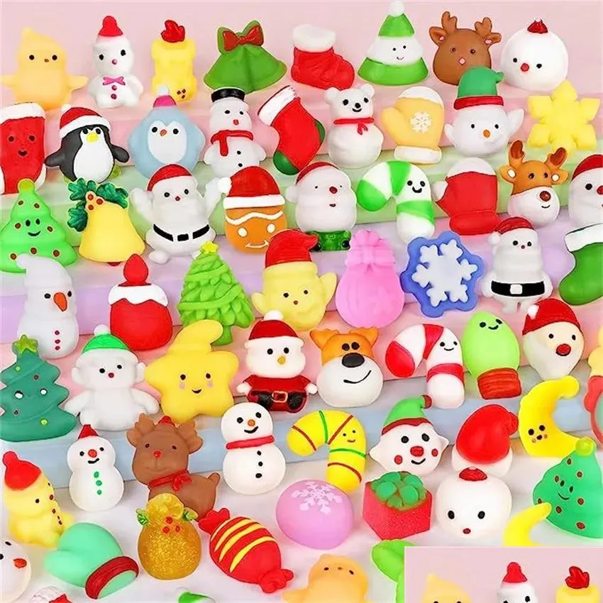 Dekompressionsleksak Kawaii Squishies Mochi Squishy Toys For Kids Christmas Party Favors Mini Relief Birthday Present Goodie Bag Stuffers Dhazu