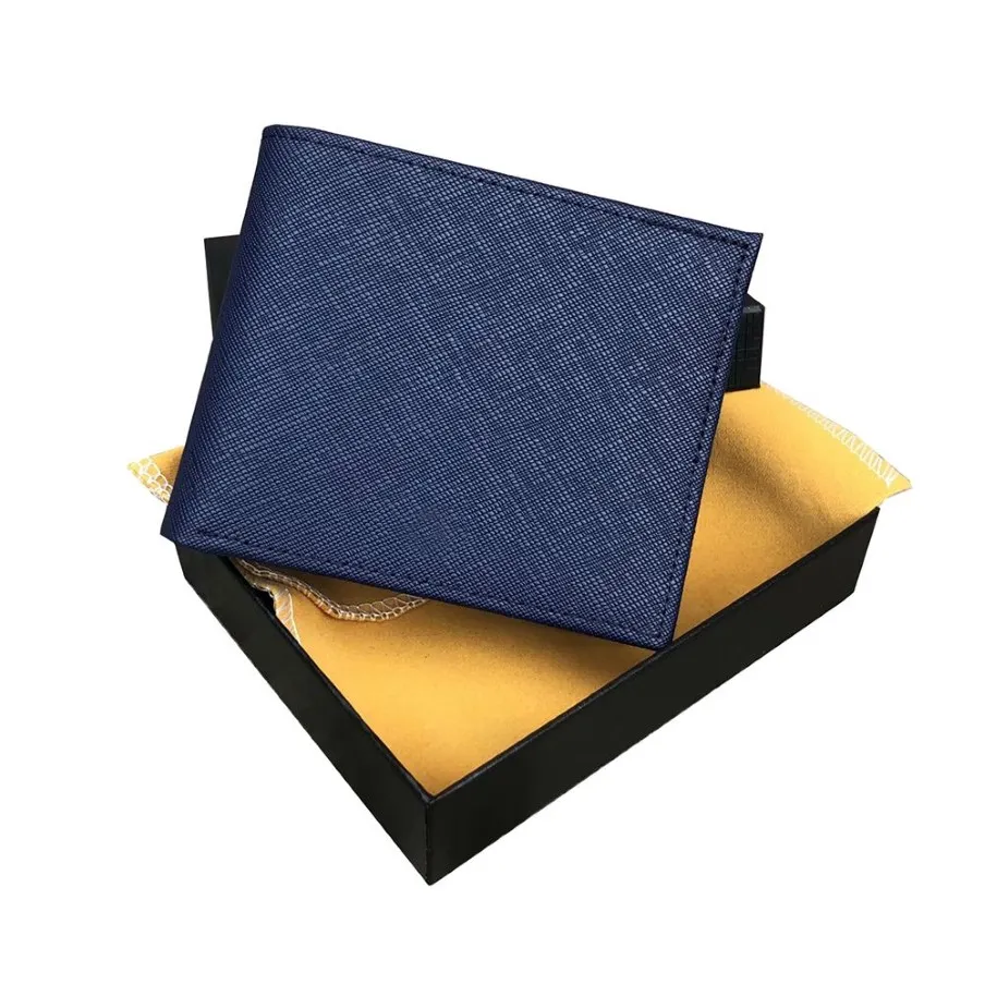 Mode Herren Leder Designer Brieftasche Kurze schlanke männliche Geldbörsen Kreditkarteninhaber Männer Brieftaschen Geldbeutel mit Box271s