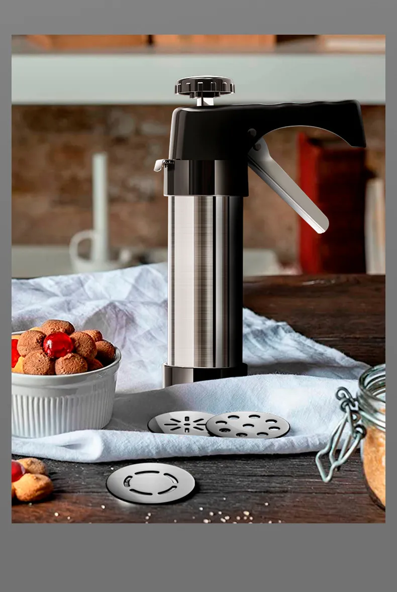 ShawFly Kit Pistolet à Biscuits Et Glaçage - Fabrication Facile De Biscuits Avec 13 Disques Et 6 Embouts Pour Décorations De Gâteaux