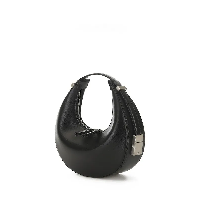 DHgate.com:Genuine Leather Half Moon Hobo Bag - Crossbody