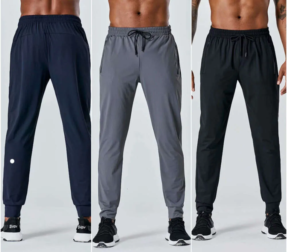 LL Mens Pants Yoga Outfits Men Running Sport Breathable Trainer Trousers Adult Sportswear Gym Exercise Fitness Wear Fast Dry Elastic Drawstring Long Pant 534