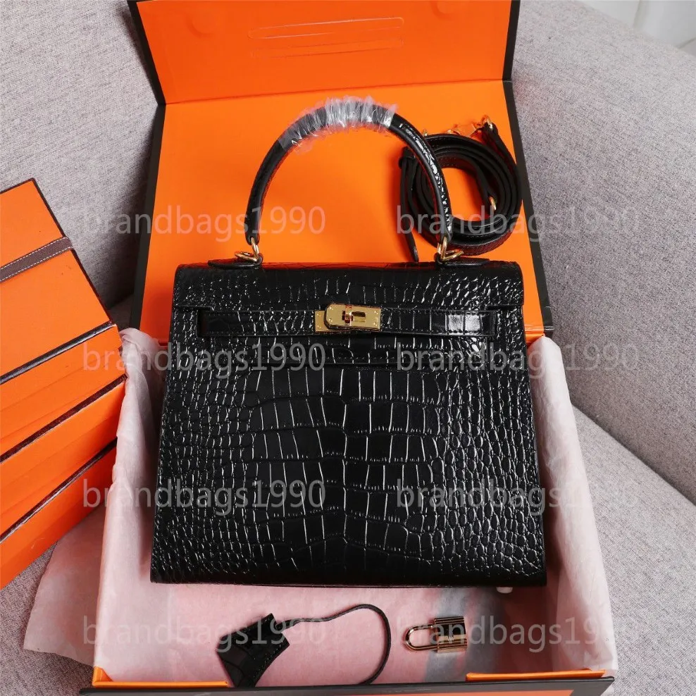 Alligator Fashion Designer Bags 25cm Women Totes Genuine leather Shoulder Bag lady Handbag High Quality Real pos226v