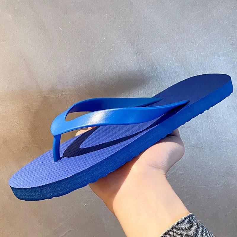plastics Pure Colours Slippers For Men Women Flat Rubber Casual Sandals Summer grey Beach Shoes scuffs 2024