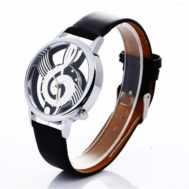 Montres-bracelets Cadran Creux Montre À Quartz Vêtements Accessoires Musique Partition Casual Couple Affaires Dames Reloj De Mujer 2024