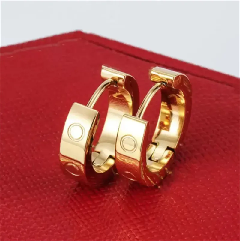 Viviane Westwood Luxury Earrings Jewelry Designers Classic Screw Stud Half Circle Designer Branded G Stud 316l Rostfritt stål 18K Gold Silver Rose 23SS