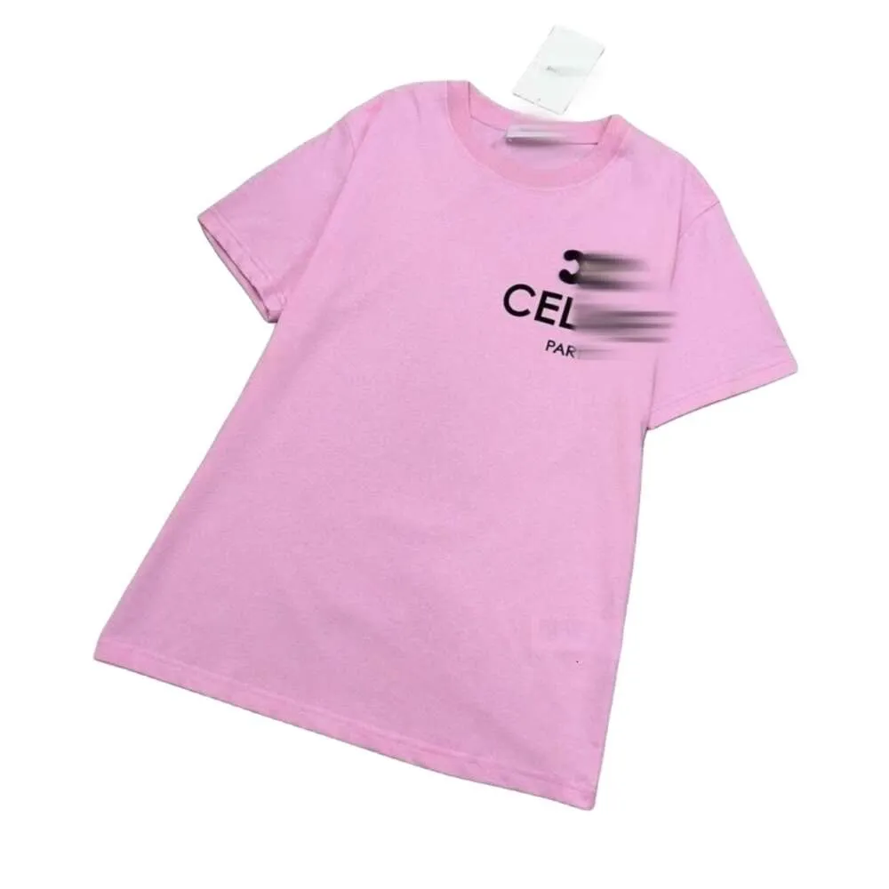 T-shirt de créateur Celinnes Fashion de luxe pour femmes T-shirt pour femmes Chunxia à manches courtes T-shirt à manches à manches courtes