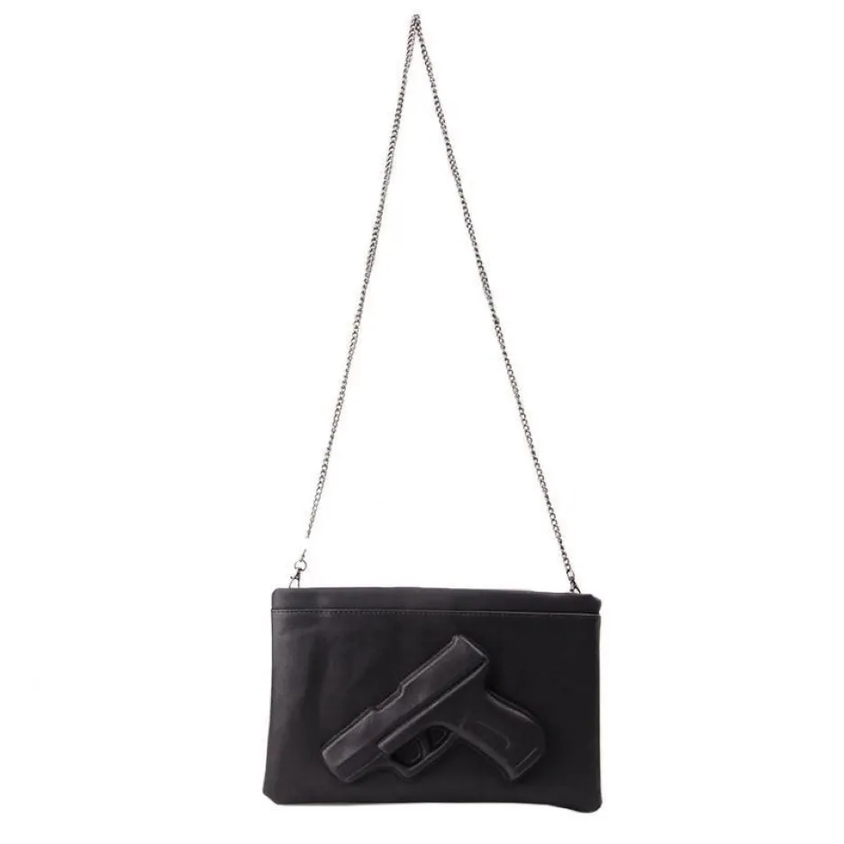 Designer- Varumärke Kvinnors Messenger-väskor axelhandväskor Fashion Clutches 3D Print Leather Pistol Bag Ladies Pures Designer 243U