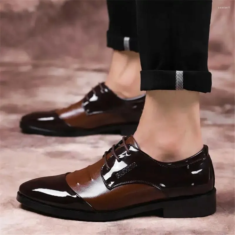 Dress Shoes 38-48 Lacquer Leather Kawaii Heels Party Man Casual Sneakers Sport Small Price Top Quality Temis On Offer