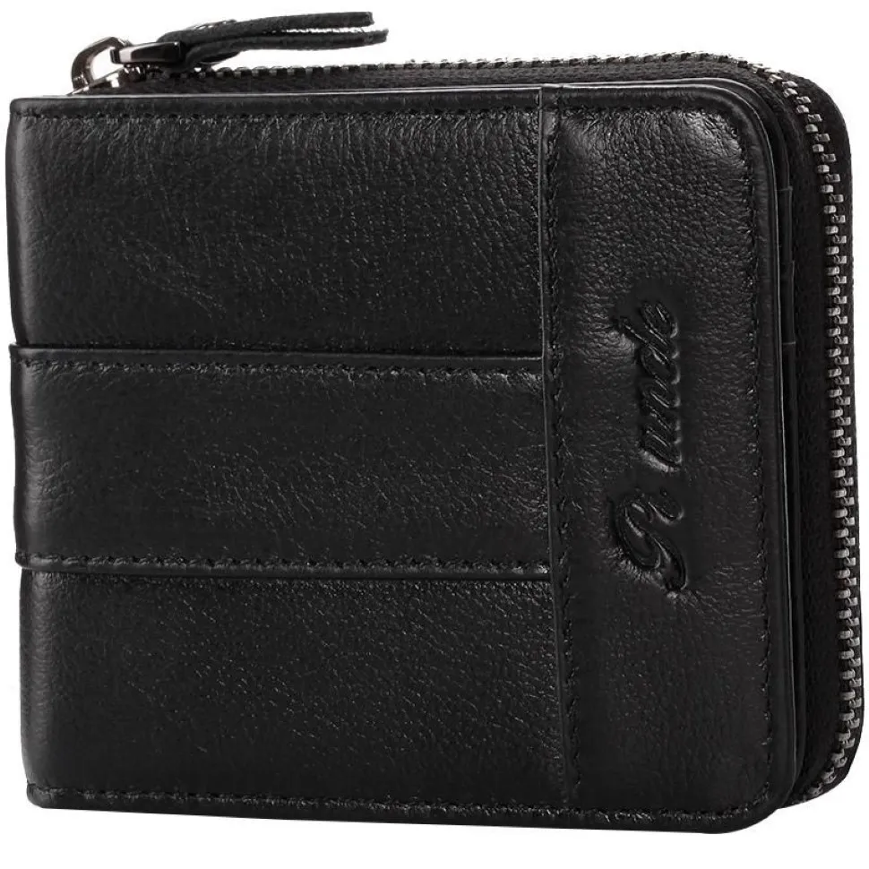 Portefeuilles PI UNCLE Cuir Portefeuille court pour hommes Mini Retro Coin Change Porte-carte Filles Anti-Nétique Bag244I