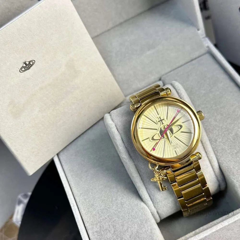 designer horloges dameshorloge viviane westwood vivienen westwoods horloge batterij horloge westerse keizerin klassieke Saturnus hanger gouden sleutel quartz