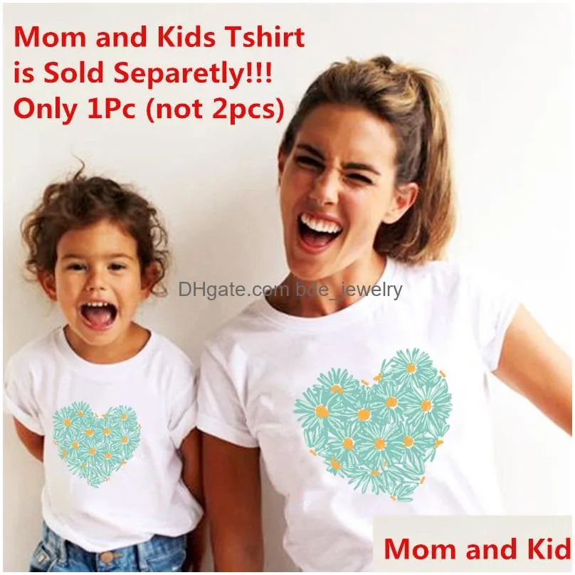 family matching outfits fashion family matching clothes outfits look mother daughter flower heart print tshirt clothing mommy and me family look tshirt