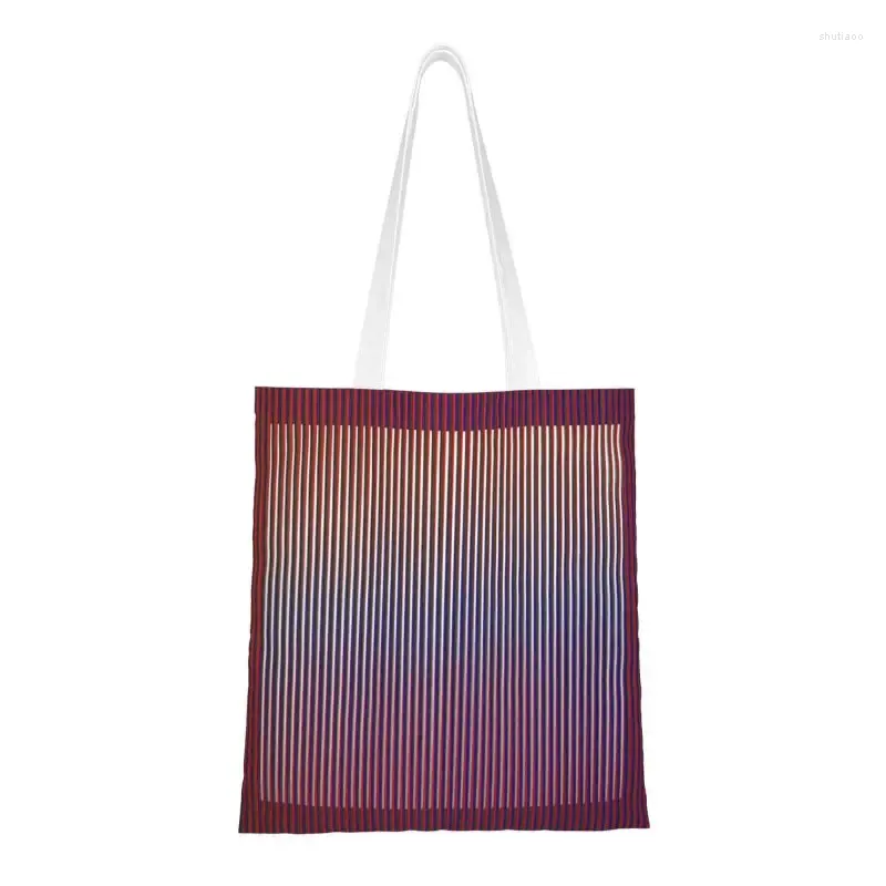 Shopping Bags Kawaii Print Carlos Cruz Diez Tote Bag Recycling Canvas Shoulder Shopper Phisichromie Handbag