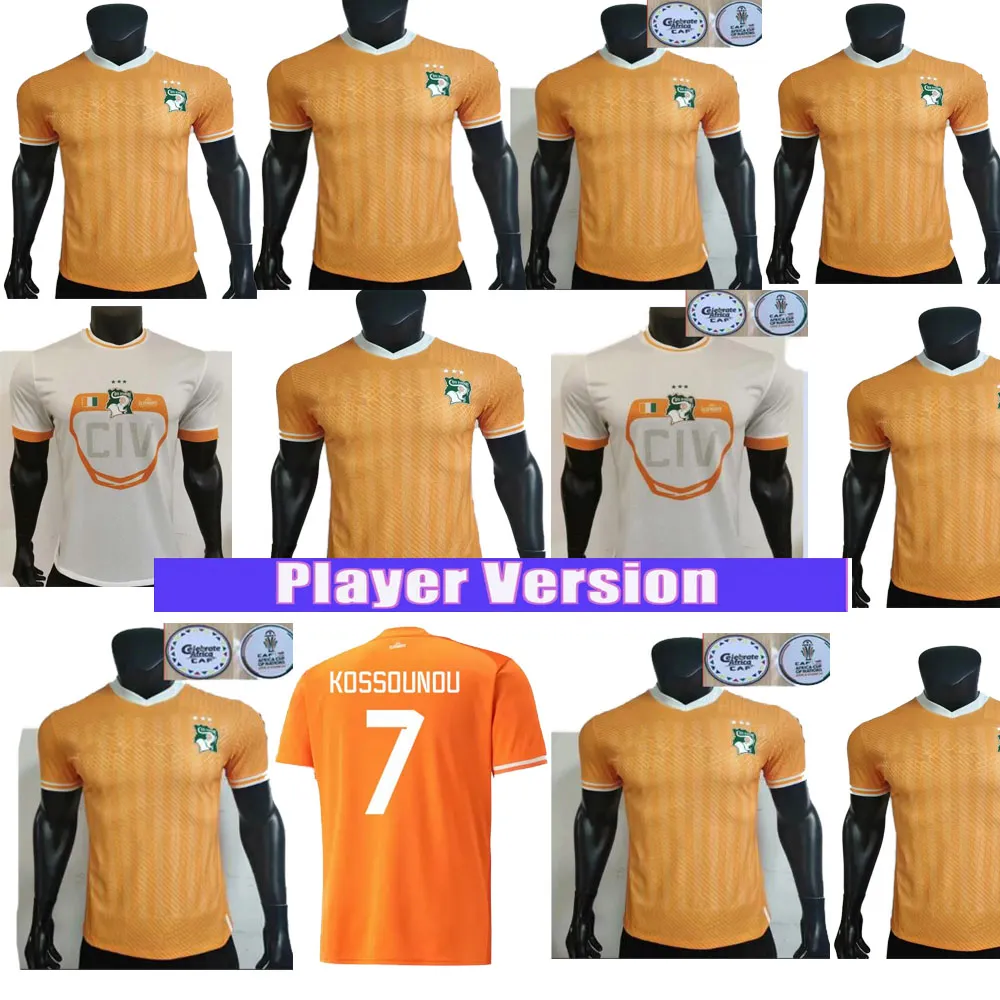 23/24 Ivoorkust voetbalshirts nationaal voetbalteam KESSIE ZAHA 23 24 Ivoorkust voetbalshirts CORNET DROGBA Heren spelersversie Uniformen Kits Sokken Volledige sets