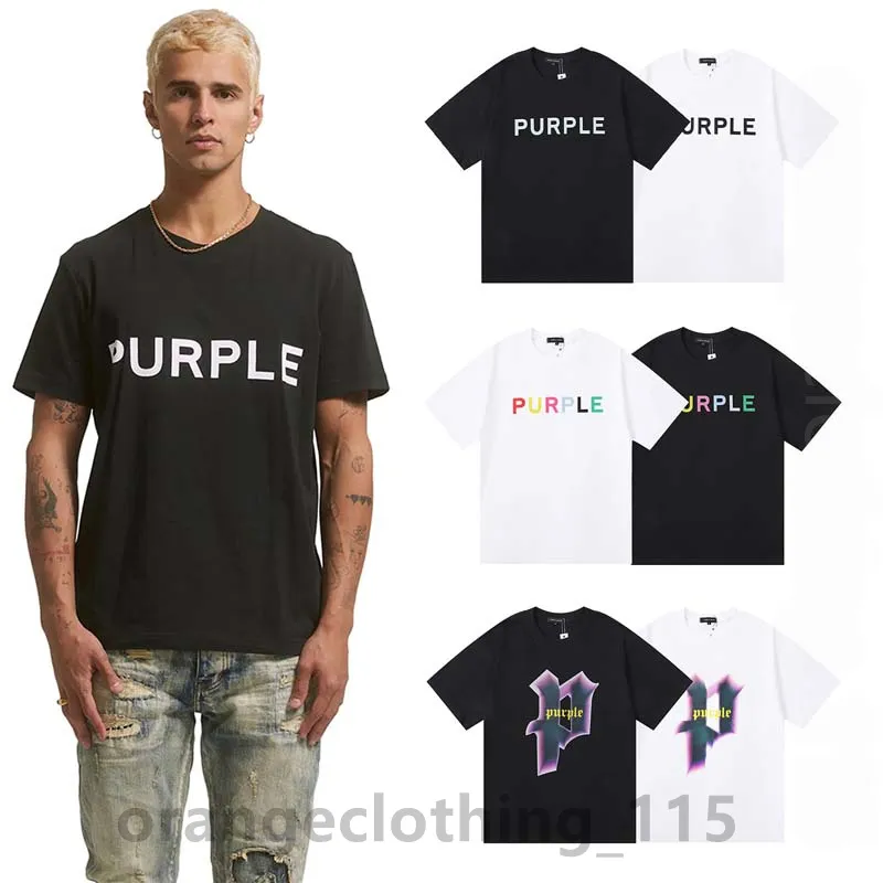 Męski projektant t man tshirt bluza graficzna tee sportowe ubrania ubrania bawełniane uliczne graffitir street hipster fioletowe koszulki