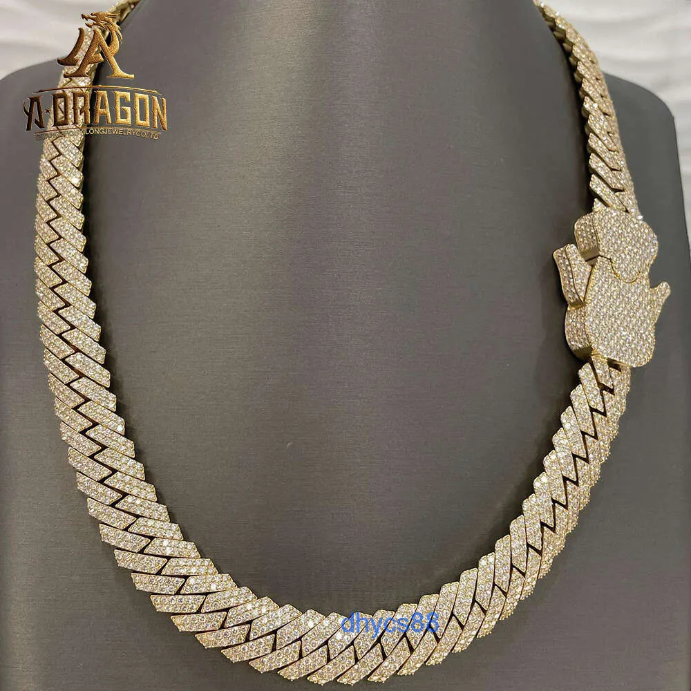 30mm Big Diamond Cuban Link Chain Rappers Big Chain 30MM 18K Gold