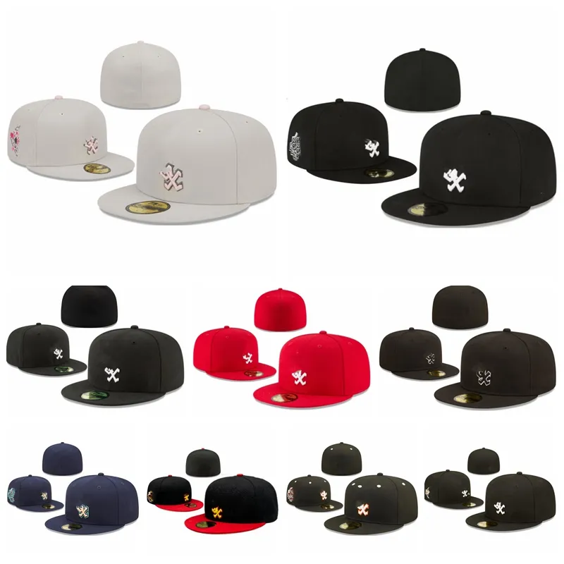 2024 All Team Logo Designer Cappelli aderenti taglia cappello Baseball Snapbacks Fit Cappello piatto Ricamo Cappellini da basket regolabili Sport all'aria aperta Berretti Hip Hop Maglia taglia 7-8