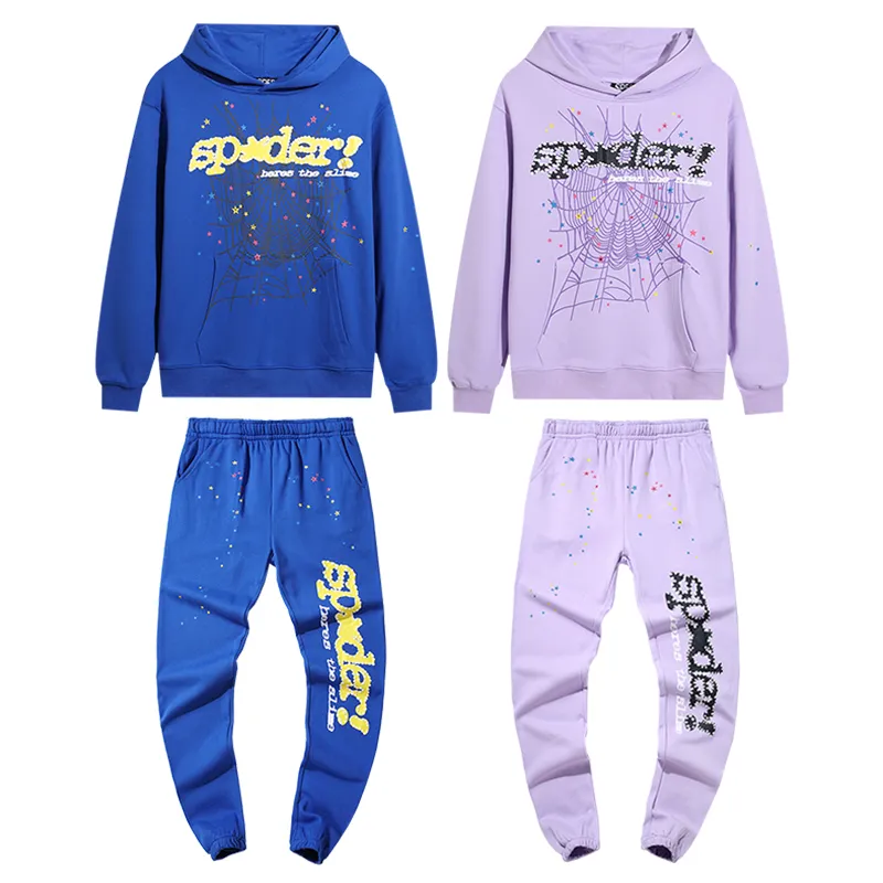 Sp5der Web Tracksuit Set – 2 Piece Streetwear Hoodie And
