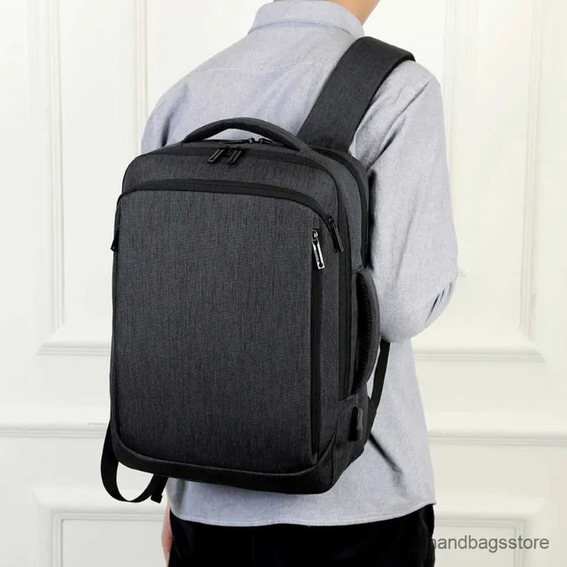 Litthing Рюкзак для ноутбука Мужчины Мужские рюкзаки Бизнес-ноутбук Mochila Водонепроницаемый рюкзак Сумки для зарядки через USB Дорожный рюкзак Q1221266g