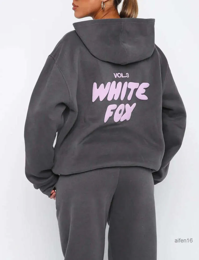 2024 neue White Fox Hoodie Designer Frauen Trainingsanzug Sets zwei 2 Stück Kleidung Kleidung sportliche langärmelige Pullover Kapuzen Frühling Herbst Winter Geschenk