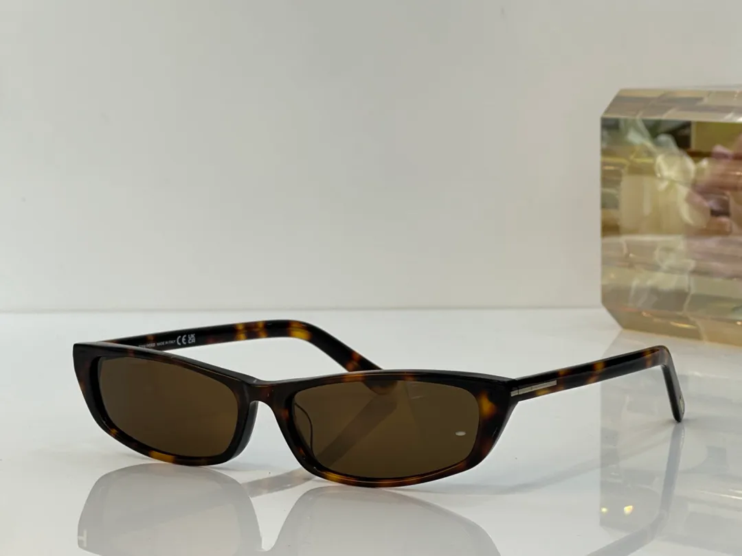 Rechthoek Zonnebril Schildpad/Bruin Lenzen unisex Mode Zomer Sunnies Sonnenbrille UV Bescherming Brillen met doos