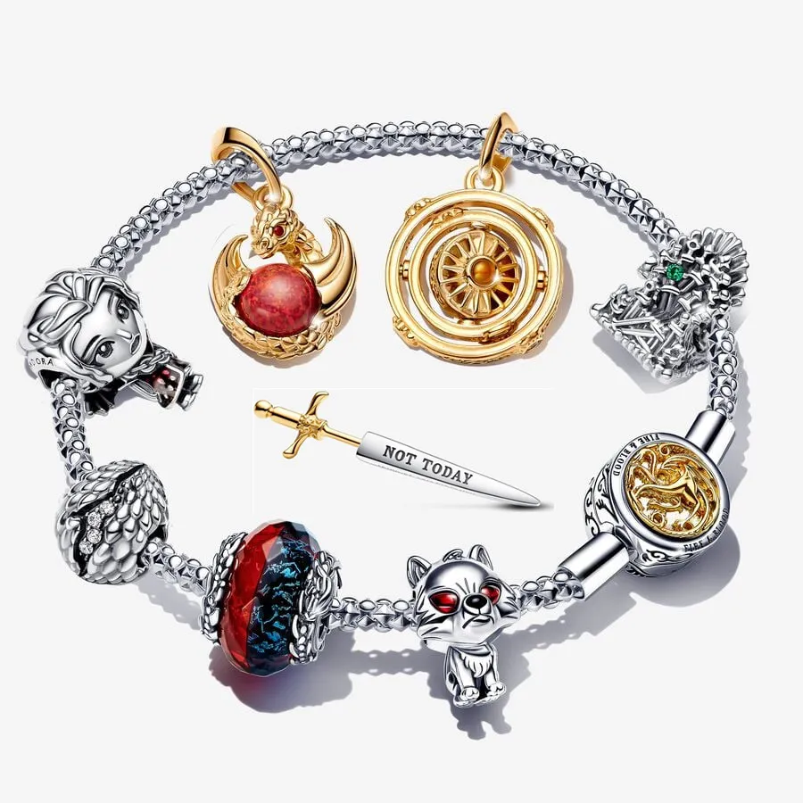 NIEUWE Hot sales designer Charm Armbanden voor vrouwen 925 Sterling Zilveren ketting DIY fit Pandoras oorbellen Games of Thrones Bedelarmband Set sieraden cadeau met doos